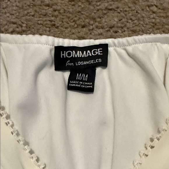 HOMAGE Cream Mini Dress - Picture 2 of 8
